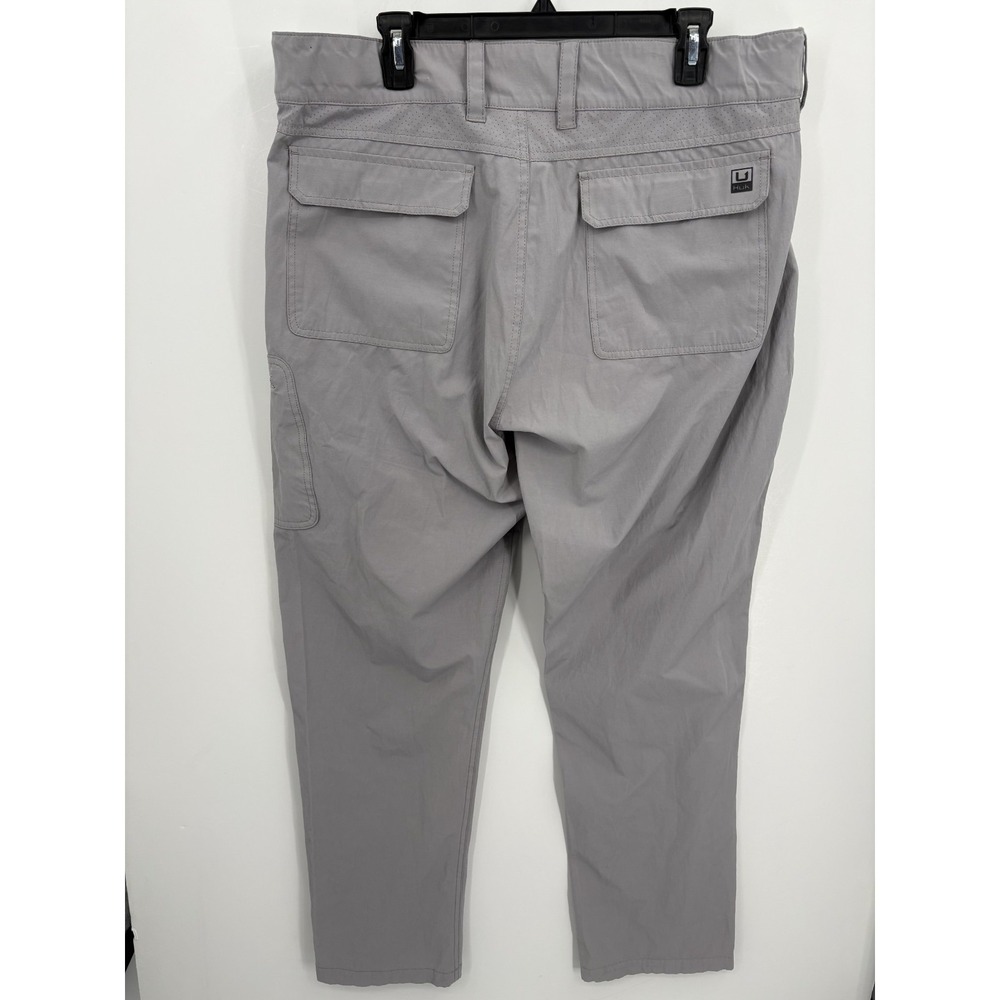 Huk Next Level Men's Fishing Performance Cargo Pants Gun Gray H2000174, XXL, 33" - Picture 5 of 8